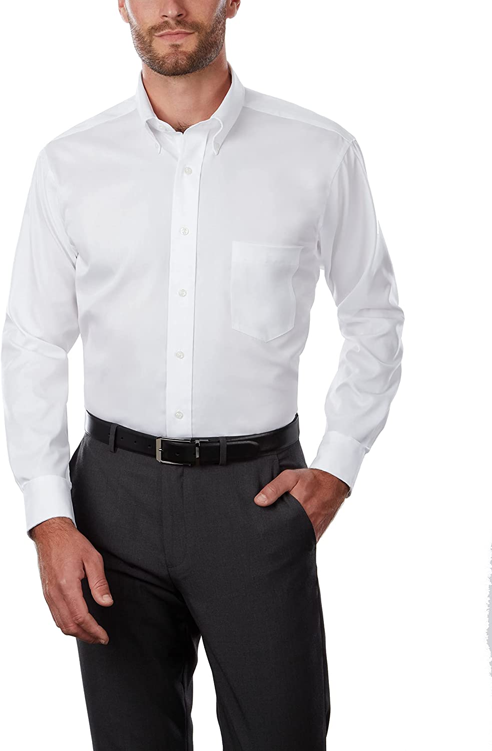 Van Heusen Men's Dress Shirt Regular Fit Non Iron Solid