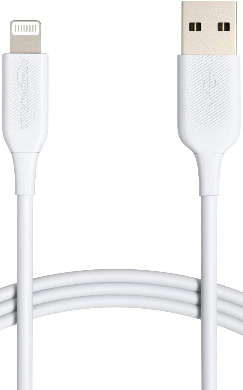 Amazon Basics ABS USB-A to Lightning Cable Cord, MFi Certified Charger for Apple iPhone 14 13 12 11 X Xs Pro, Pro Max, P
