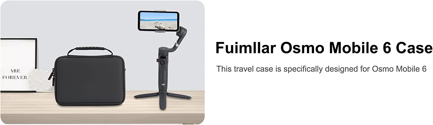 Fuimllar Osmo Mobile 6 Case, DJI OM 6 Carrying Case, Waterproof Portable Storage Shoulder Travel Bag for DJI Osmo Mobile