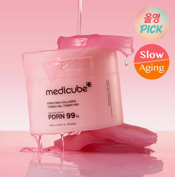 medicube PDRN Pink Collagen Toning Gel Toner Pads 70P