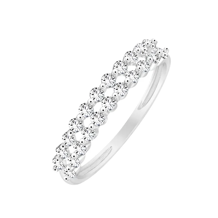 TAKA Jewellery Cresta 18K Diamond Ring (18K White Gold)